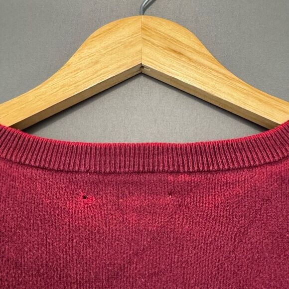 Calvin Klein Red Men’s Knit Sweater Splatter Style Size Large Cotton Blend - Picture 7 of 15